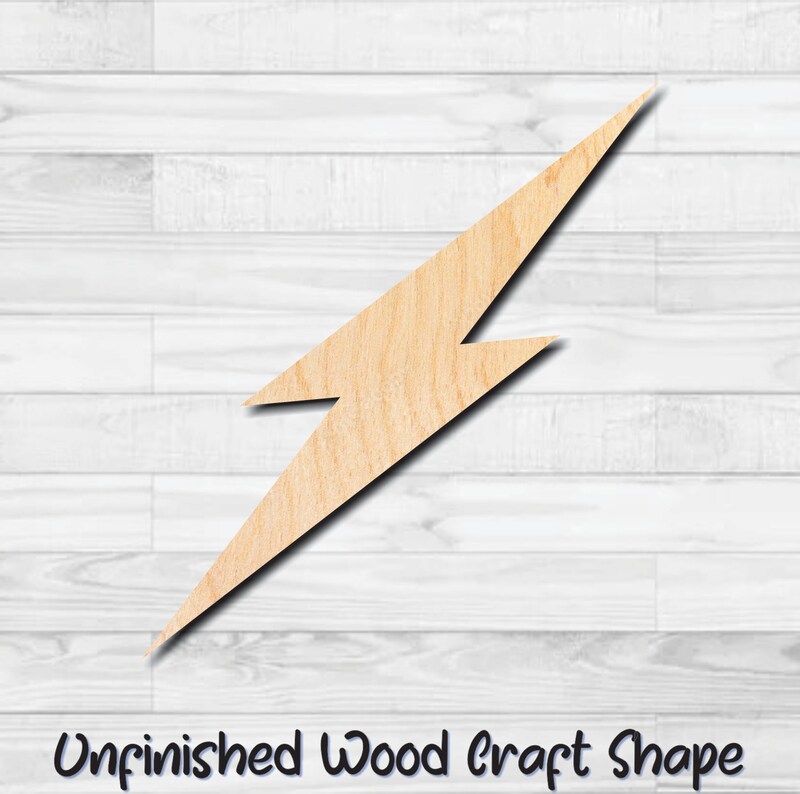Lightning Bold Arrow 4 Unfinished Wood Shape Blank Laser Cutout Woodcraft Craft Supply ARR-028